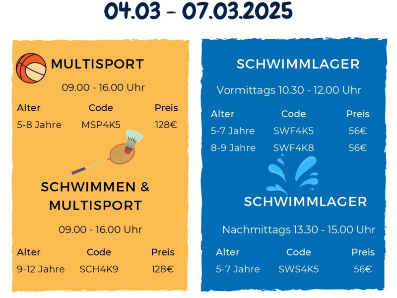 Plakat mit Infromationen zum Karnevalslager, dass in Worriken stattfindet vom 4. März bis zum 7.März 2025